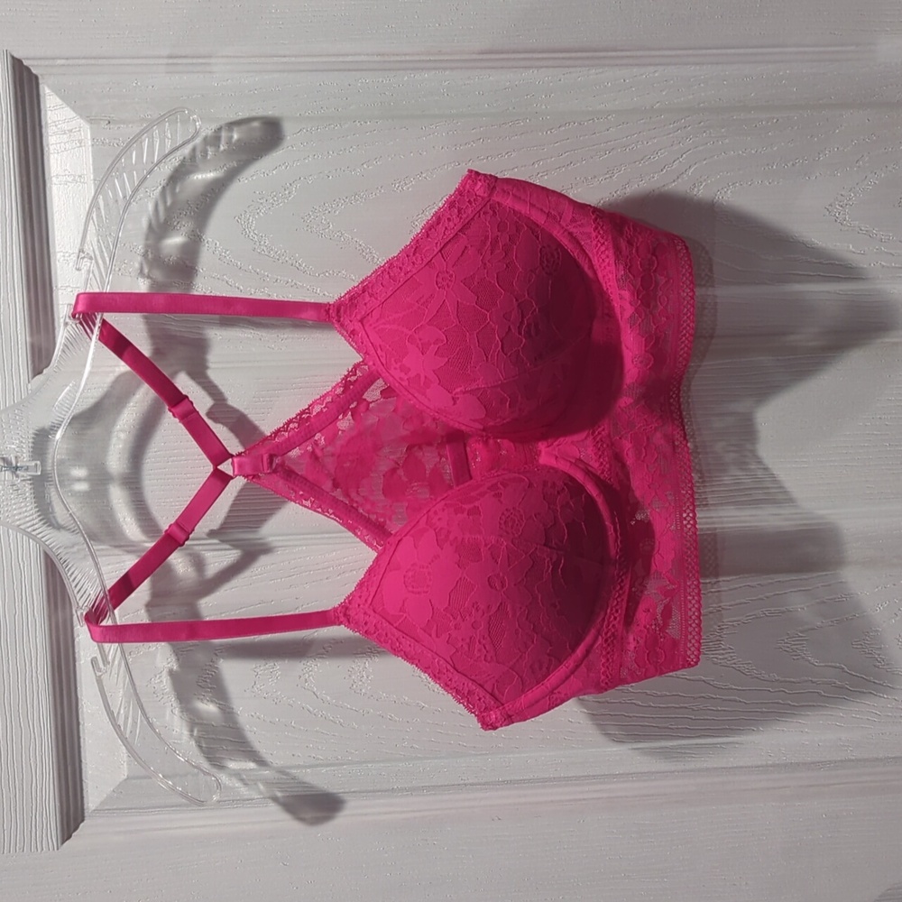 Victorias Secret lace bra bralette sz L Pink, Nwt